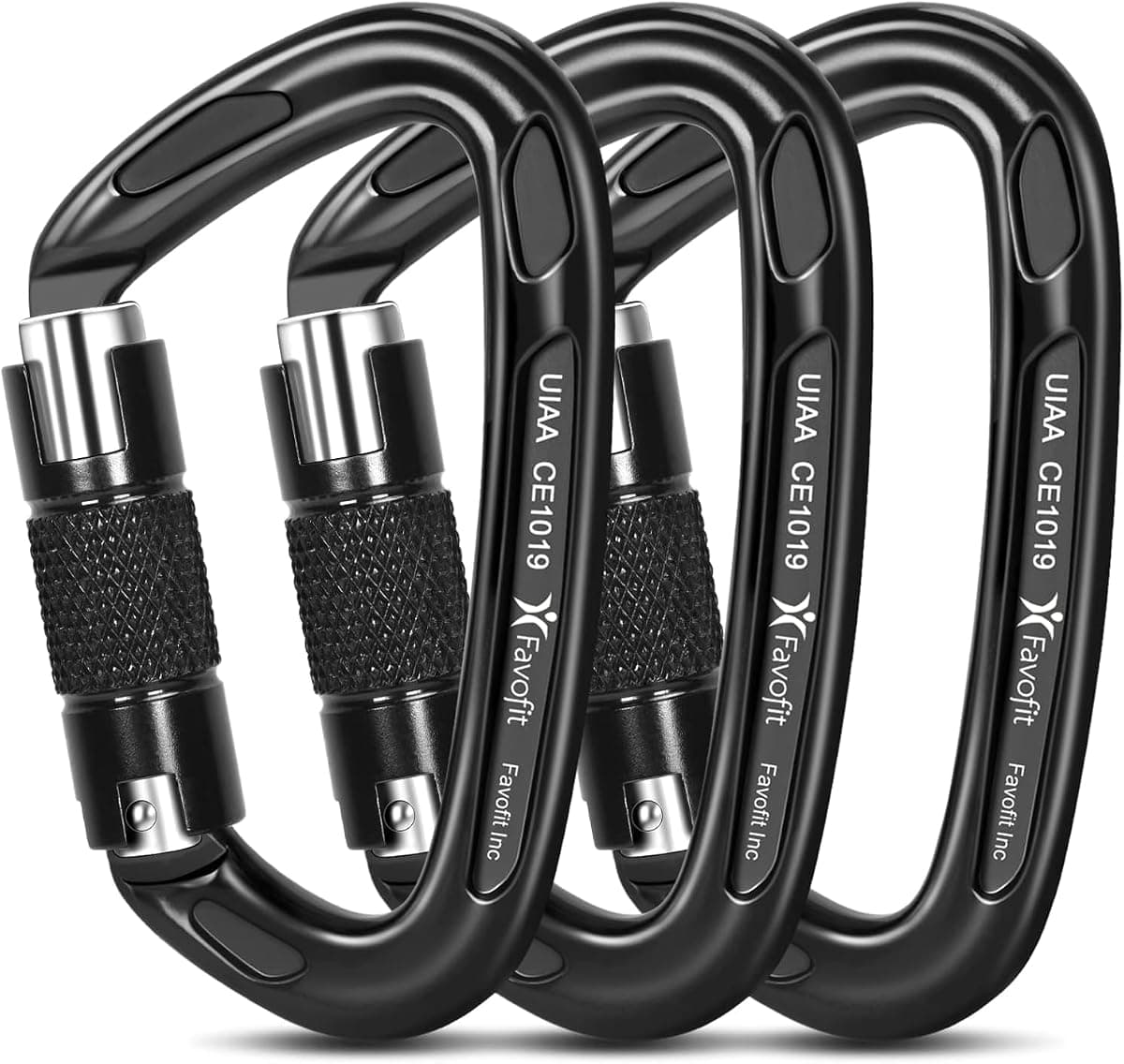 Favofit Auto-Locking Carabiner, 25 kN, UIAA Rated