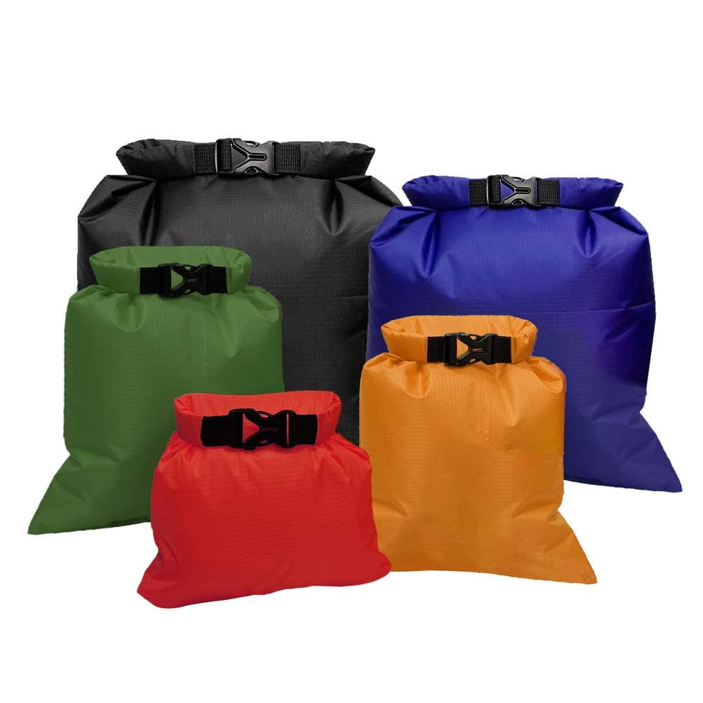 Pimoys Roll-Top Dry Sacks, 5-Pack, 1.5 to 6 L