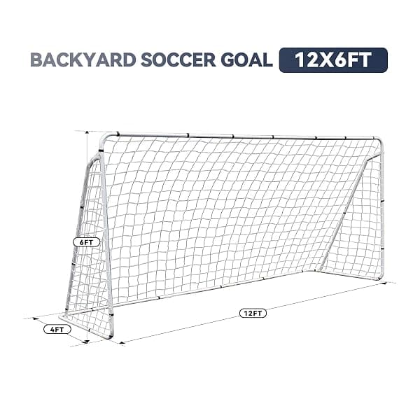 ZENY Soccer Goal with Steel Frame, 12 x 6 ft — view 2 of 4