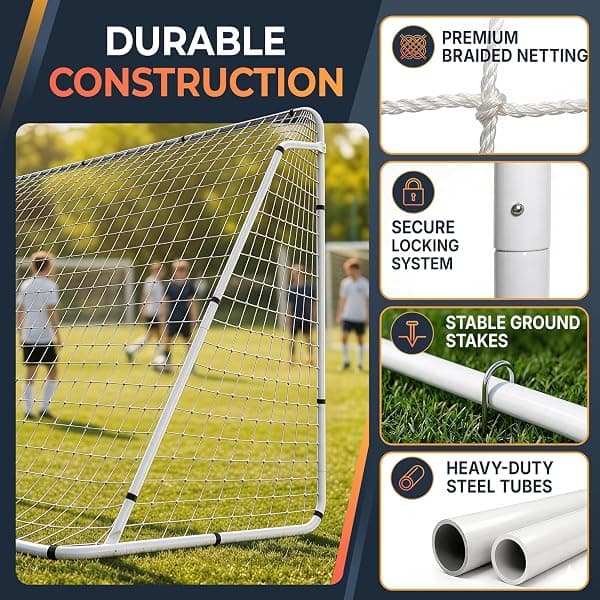 ZENY Soccer Goal with Steel Frame, 12 x 6 ft — view 3 of 4
