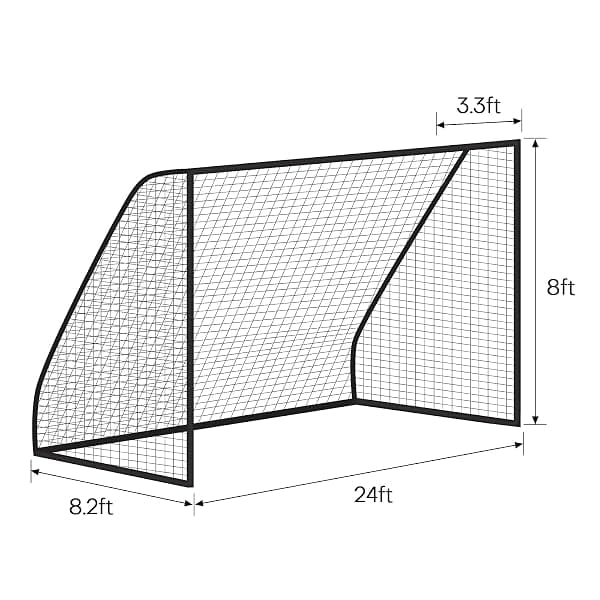 Boshen Soccer Goal Net, 24 x 8 ft, 2.5mm — view 2 of 4