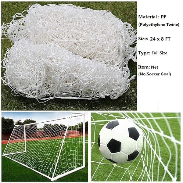 Boshen Soccer Goal Net, 24 x 8 ft, 2.5mm — view 3 of 4