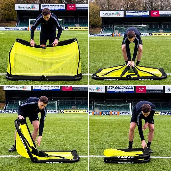 Forza POD Folding Soccer Goal, Yellow, 4 x 2.5 ft — view 4 of 4