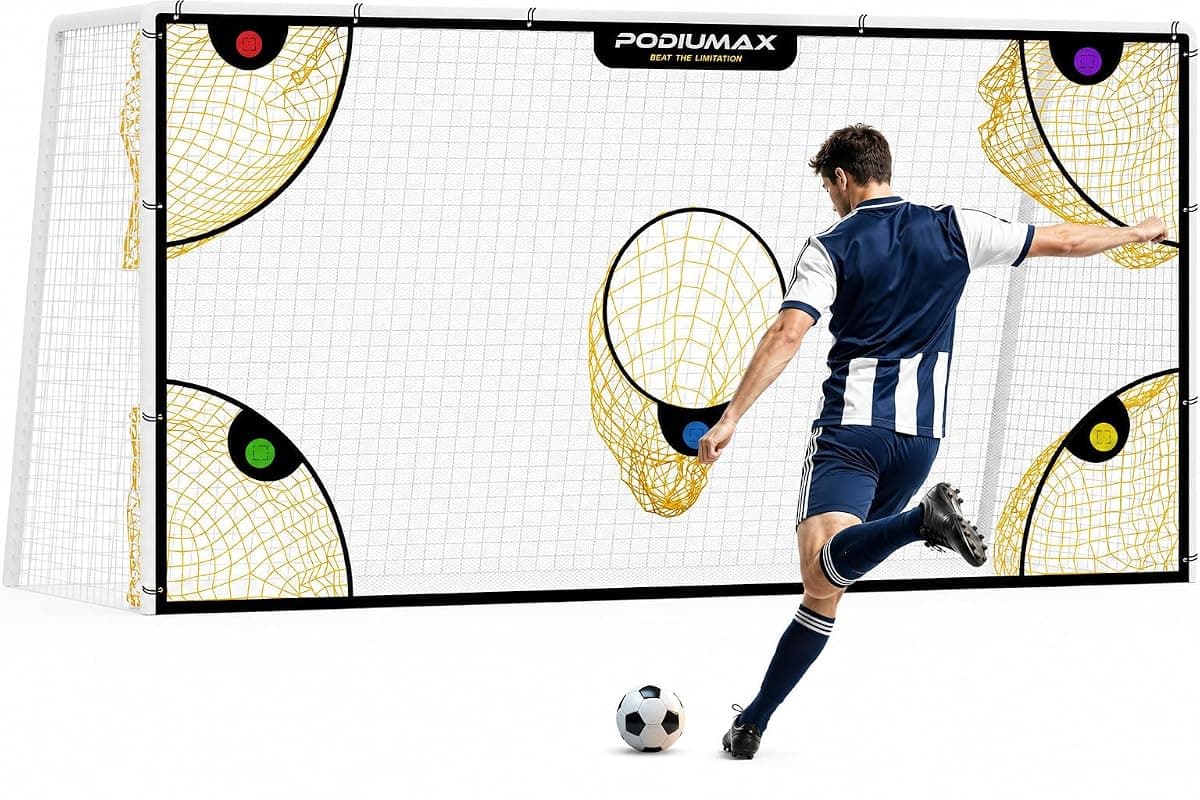 PodiuMax Soccer Goal Target Net, 12 x 6 ft