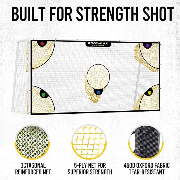 PodiuMax Soccer Goal Target Net, 12 x 6 ft — view 3 of 4