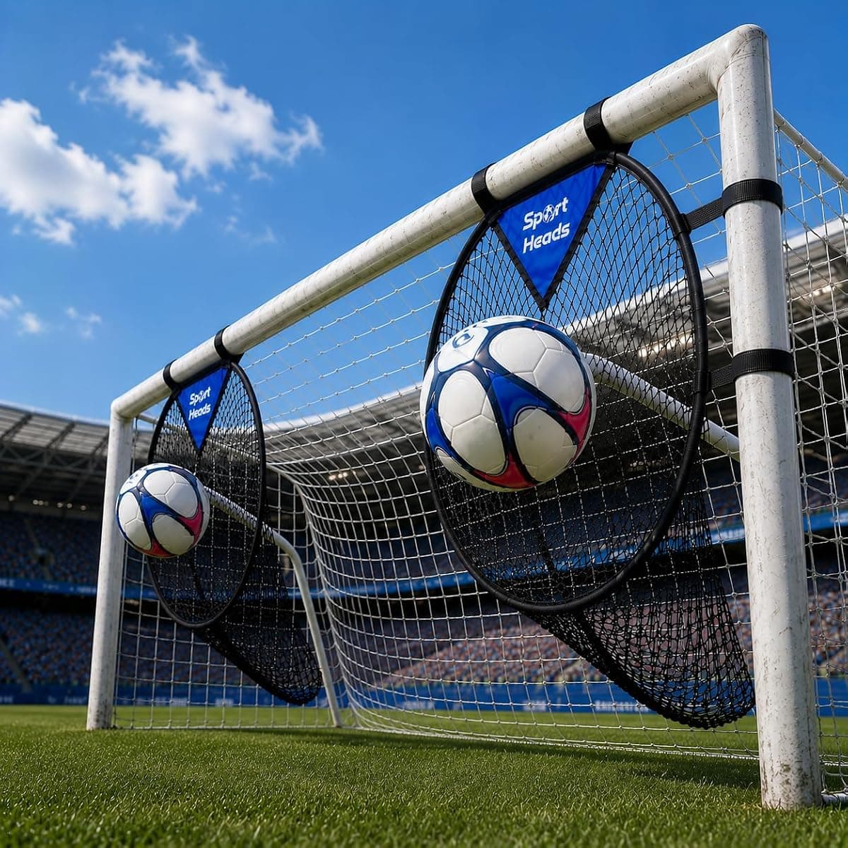 Resin Heads Top Bins Soccer Targets, 24 in, 2-Pack