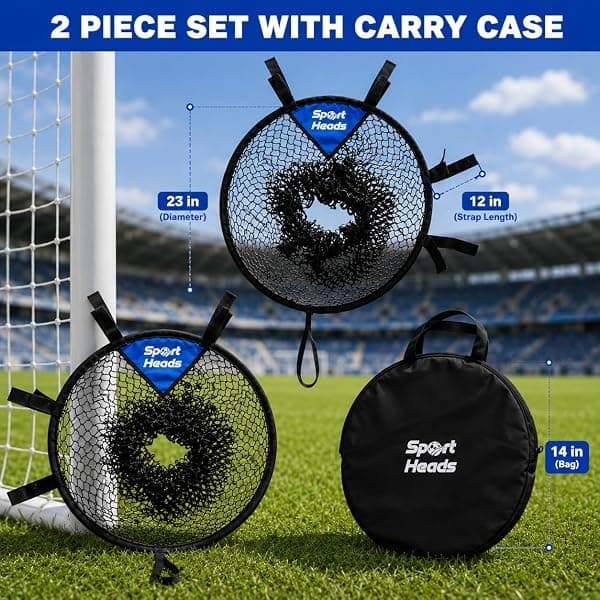 Resin Heads Top Bins Soccer Targets, 24 in, 2-Pack — view 3 of 4