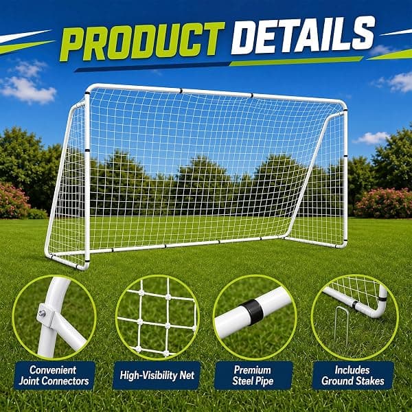 Liliful Backyard Soccer Goal, 12 x 6 ft — view 3 of 4