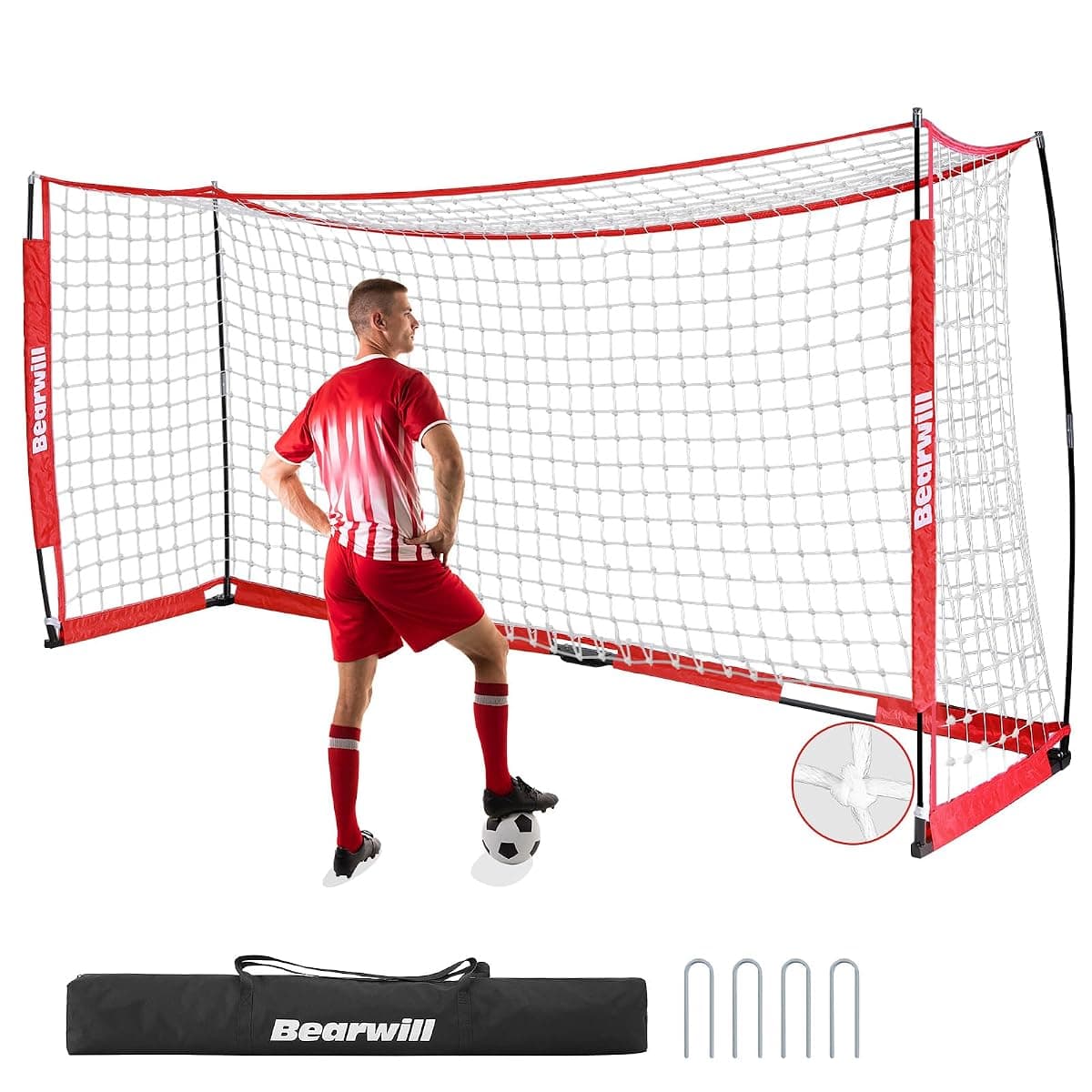 Bearwill Portable Soccer Goal, 12 x 6 ft