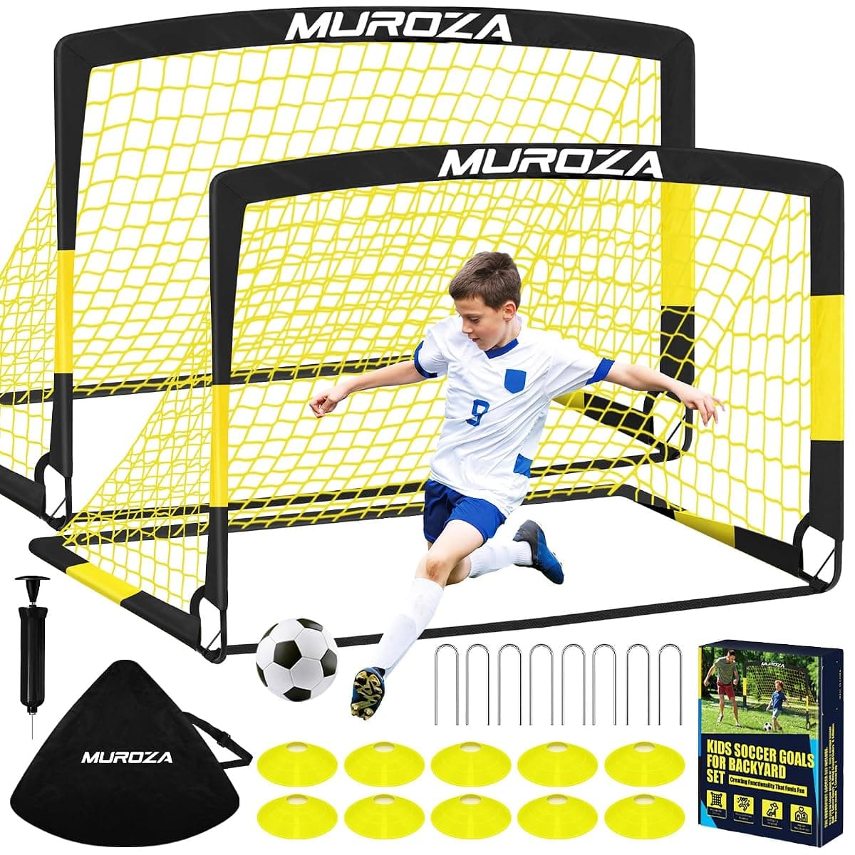 Muroza Pop-Up Kids Soccer Goal, 4 x 3 ft