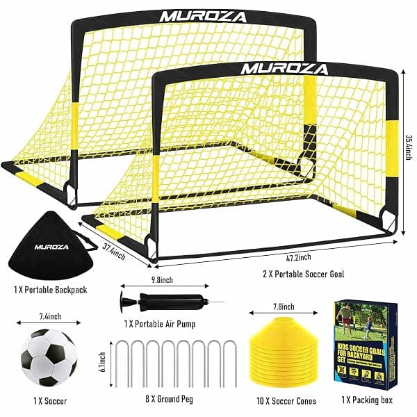 Muroza Pop-Up Kids Soccer Goal, 4 x 3 ft — view 2 of 4