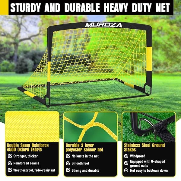 Muroza Pop-Up Kids Soccer Goal, 4 x 3 ft — view 3 of 4
