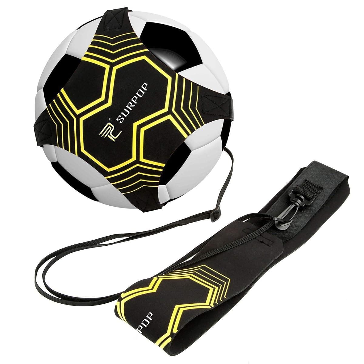 Surpop Adjustable Solo Soccer Trainer Belt, Black