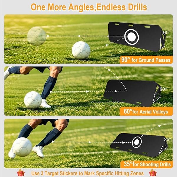 Ugnxery 3-Angle Soccer Rebounder Board, 40 x 16 in — view 2 of 4