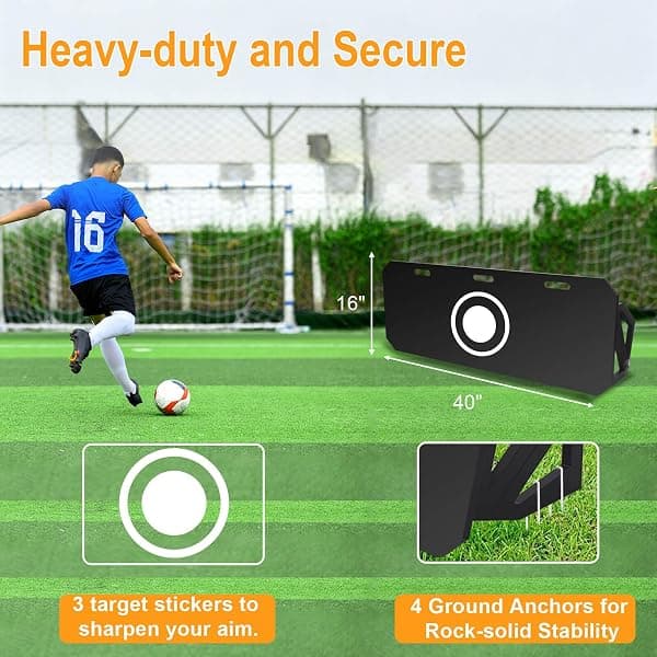 Ugnxery 3-Angle Soccer Rebounder Board, 40 x 16 in — view 3 of 4
