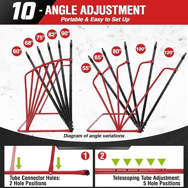 ZEALFEEL Soccer Rebounder Net, 6 x 4 ft, 10 Angles — view 2 of 4