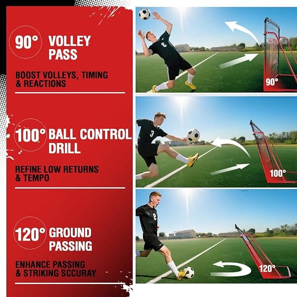 ZEALFEEL Soccer Rebounder Net, 6 x 4 ft, 10 Angles — view 4 of 4