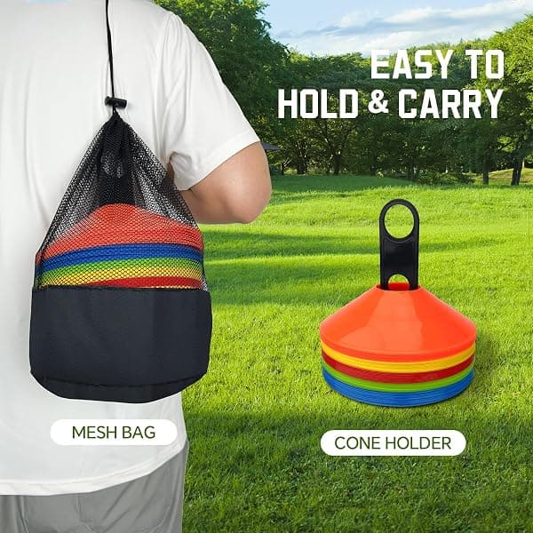 BIRDDIE Soccer Disc Cones, 60 Pack, 5 Colors — view 4 of 4