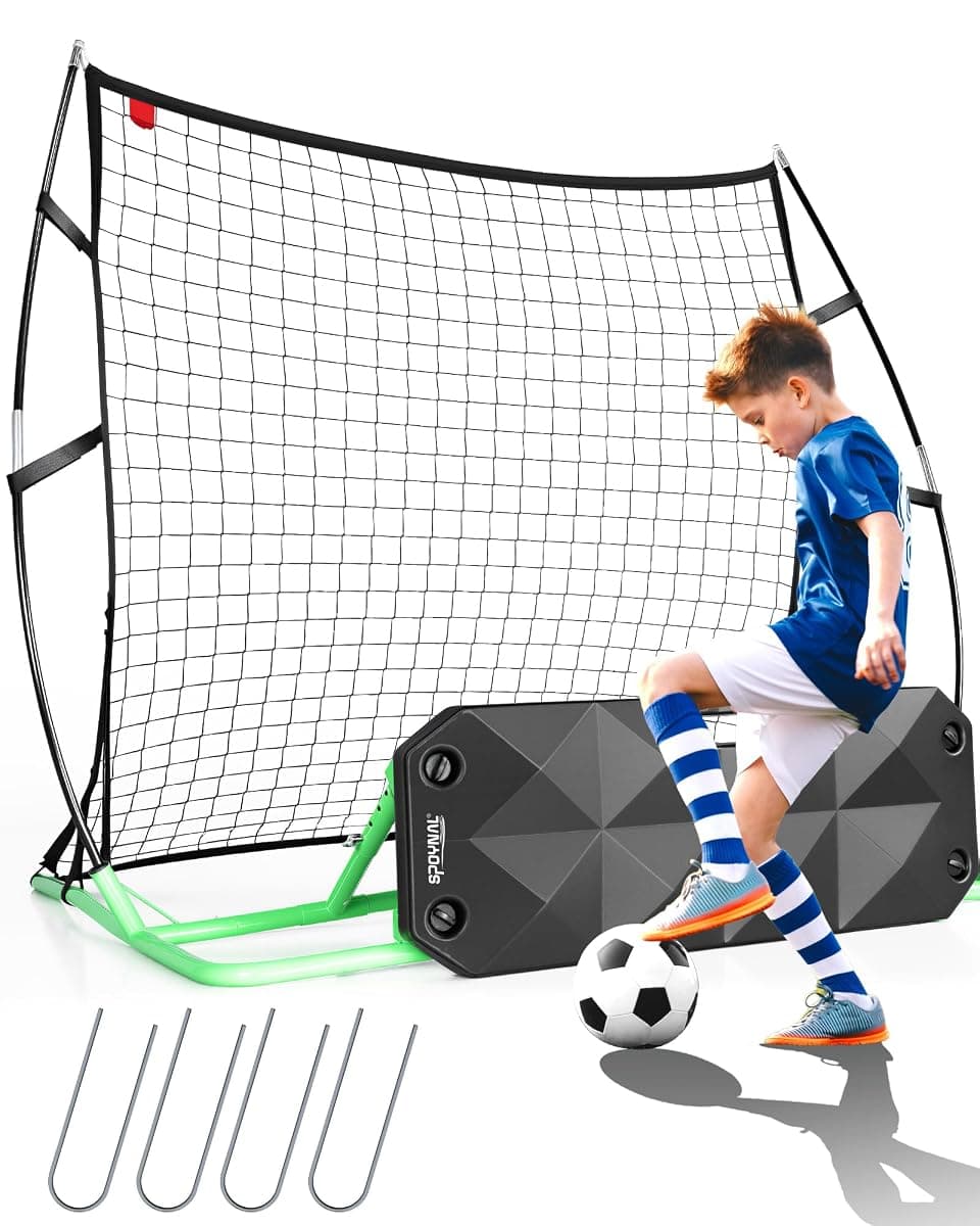 SPOYNAL 2-in-1 Soccer Rebounder Net and Board