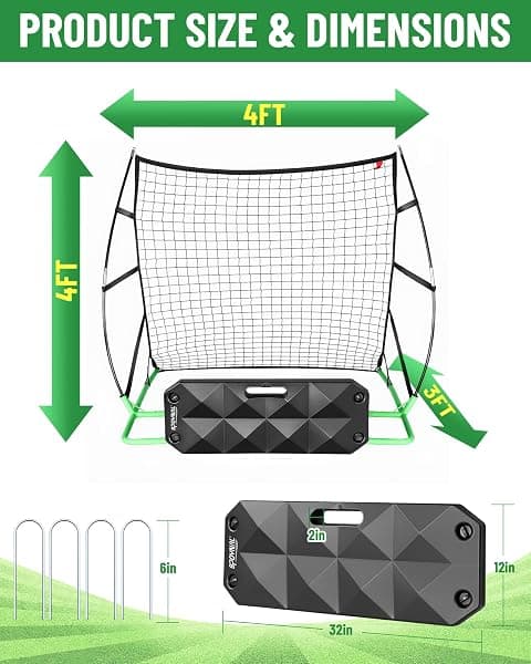SPOYNAL 2-in-1 Soccer Rebounder Net and Board — view 3 of 4