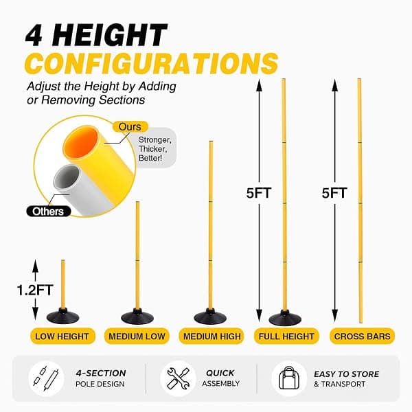 Lineslife Agility Poles, 9 Pack, 5 ft — view 4 of 4