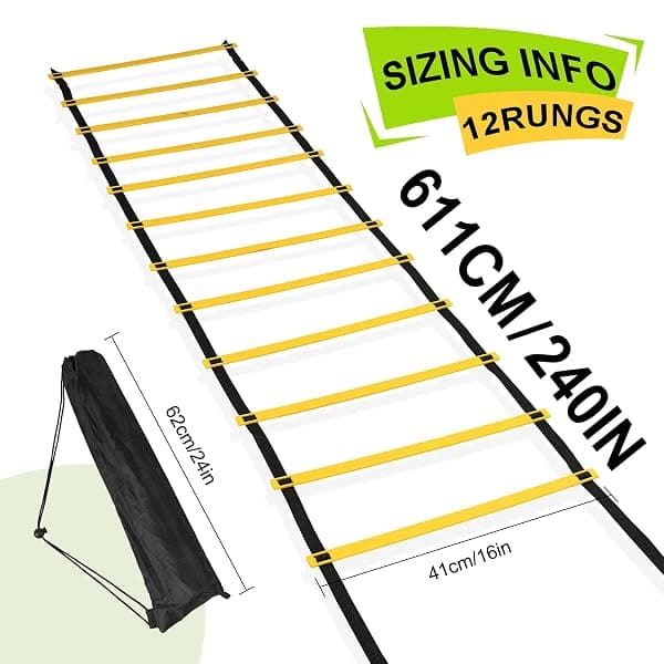 Tuewuqo Agility Ladder, 20 ft, 12 Rungs — view 2 of 4