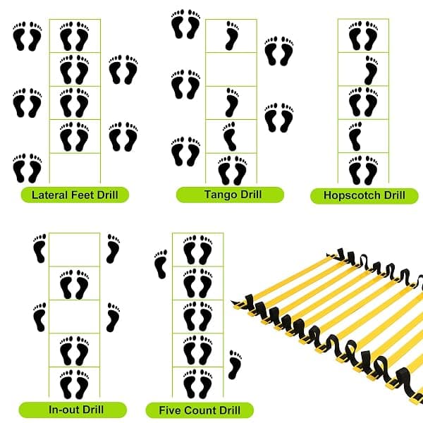 Tuewuqo Agility Ladder, 20 ft, 12 Rungs — view 4 of 4