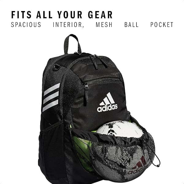 adidas Stadium Soccer Backpack 36L, Black — view 2 of 4