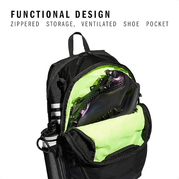 adidas Stadium Soccer Backpack 36L, Black — view 3 of 4