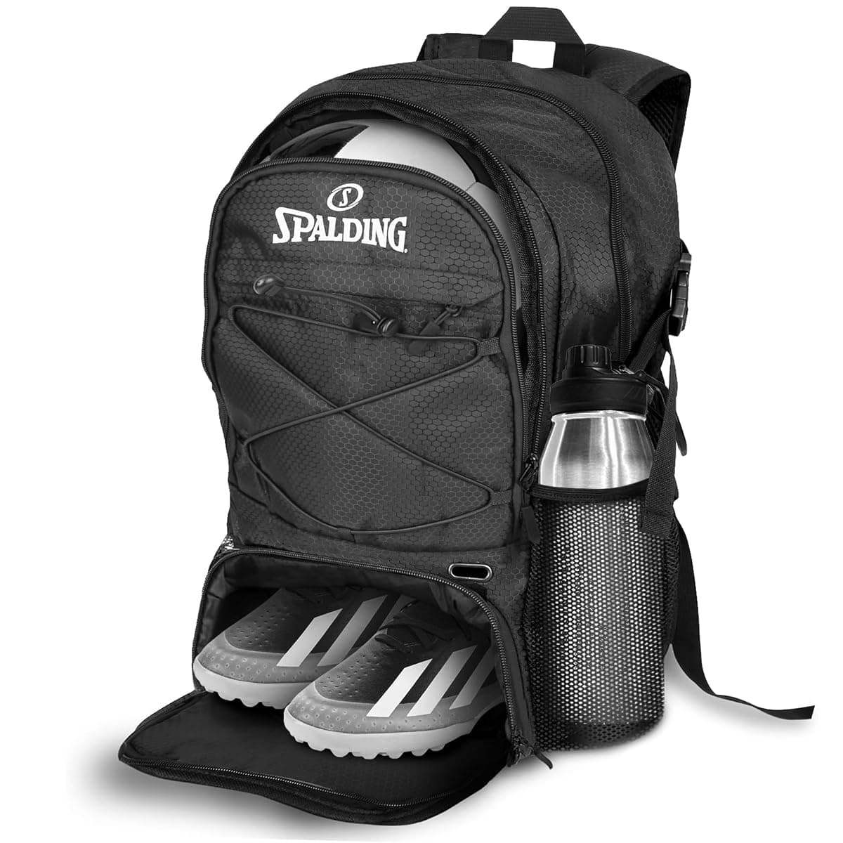 Spalding Soccer Backpack 30L, Ball and Shoe Pockets