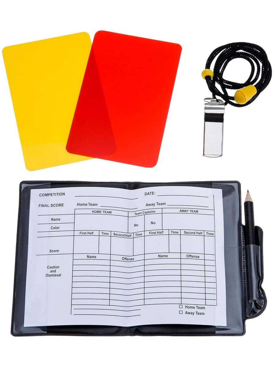 Mudder Referee Card Set with Metal Whistle