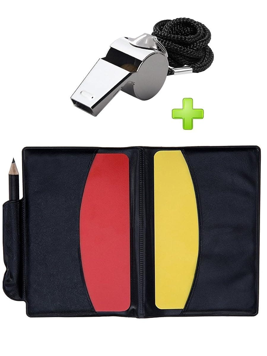 Golvery Referee Card Kit with Steel Whistle