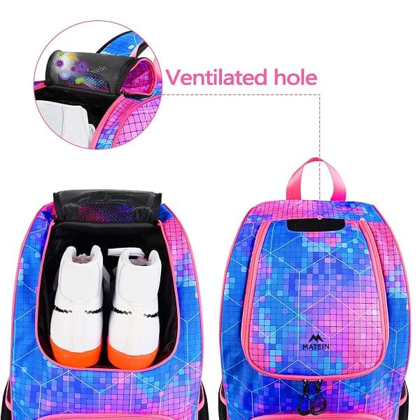 MATEIN Sports Backpack 35L, Pink, Ball Pocket — view 3 of 4
