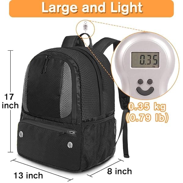 YOREPEK Soccer Backpack 28L, Grey — view 2 of 4
