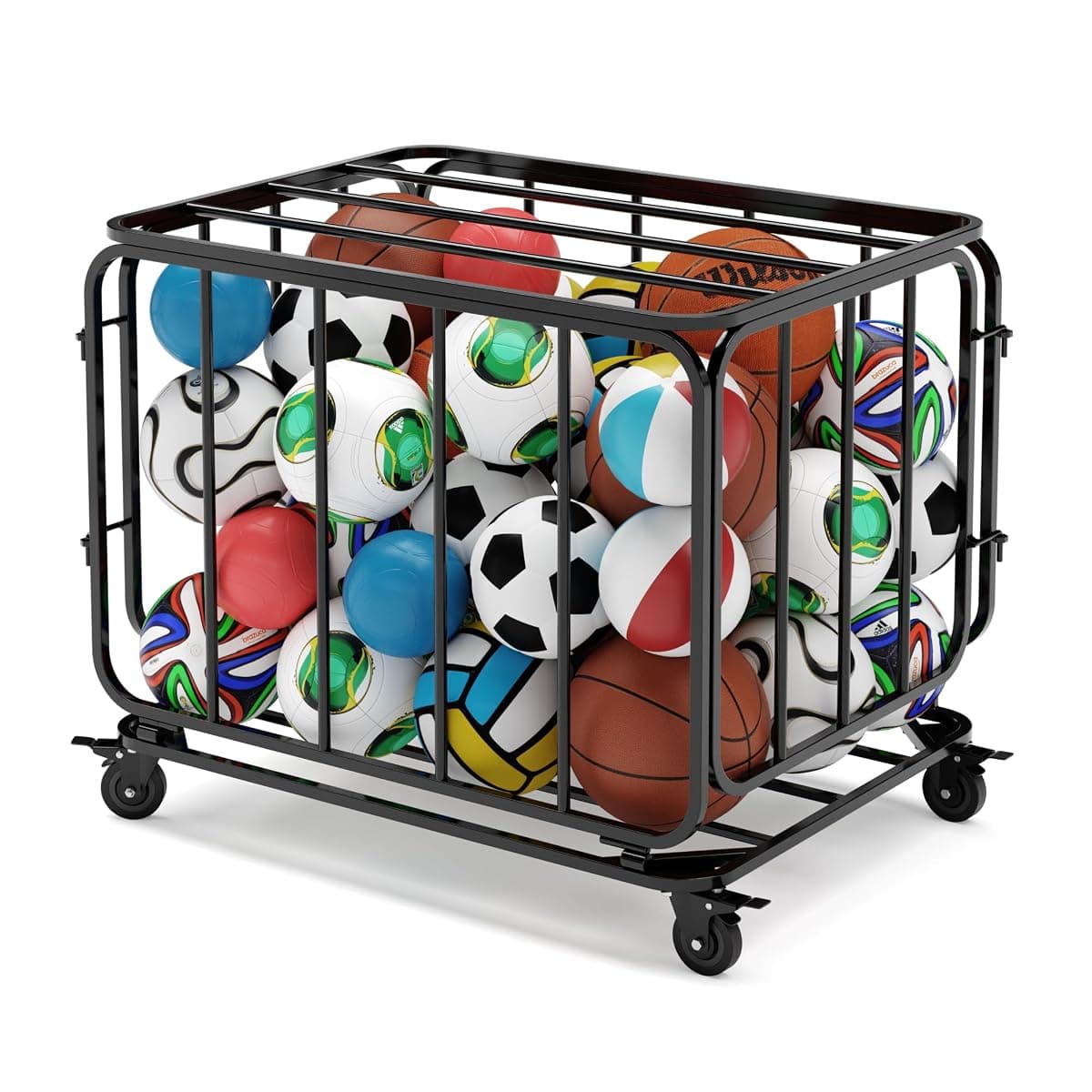 Houseables Rolling Ball Cart, Holds 34 Balls