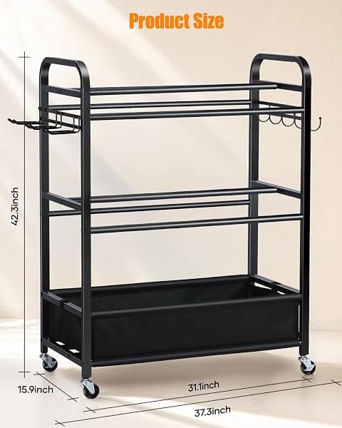 EXTCCT Rolling Ball Storage Rack, 36 in Wide — view 2 of 4
