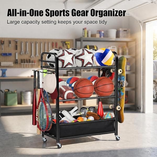EXTCCT Rolling Ball Storage Rack, 36 in Wide — view 3 of 4
