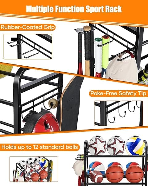EXTCCT Rolling Ball Storage Rack, 36 in Wide — view 4 of 4