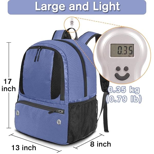 YOREPEK Soccer Backpack 28L, Purple — view 2 of 4