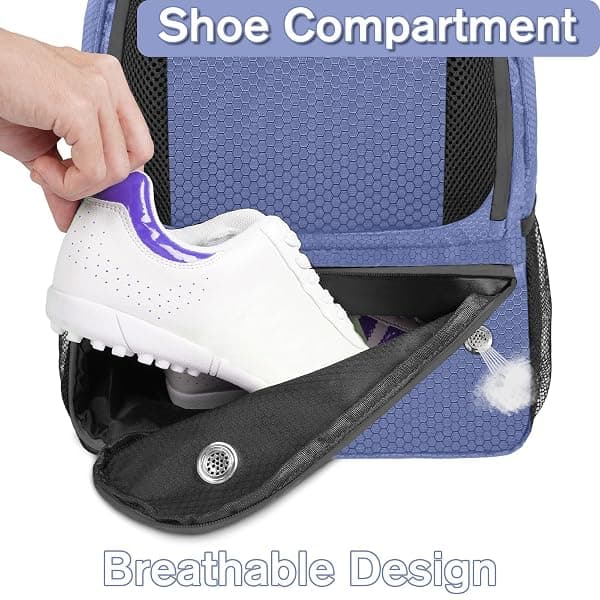 YOREPEK Soccer Backpack 28L, Purple — view 4 of 4