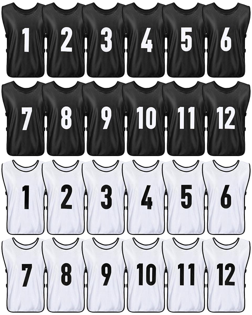 Yahenda Numbered Scrimmage Vests, Adult, 24-Pack