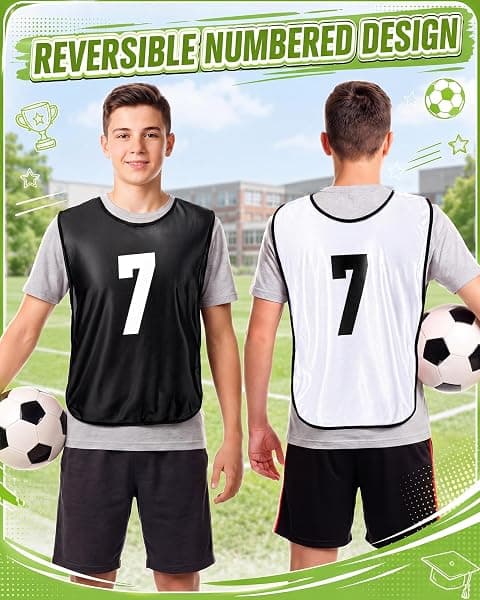 Yahenda Numbered Scrimmage Vests, Adult, 24-Pack — view 2 of 4