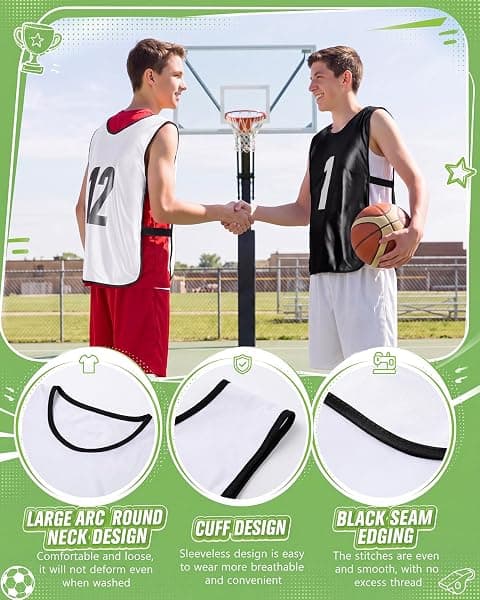 Yahenda Numbered Scrimmage Vests, Adult, 24-Pack — view 4 of 4