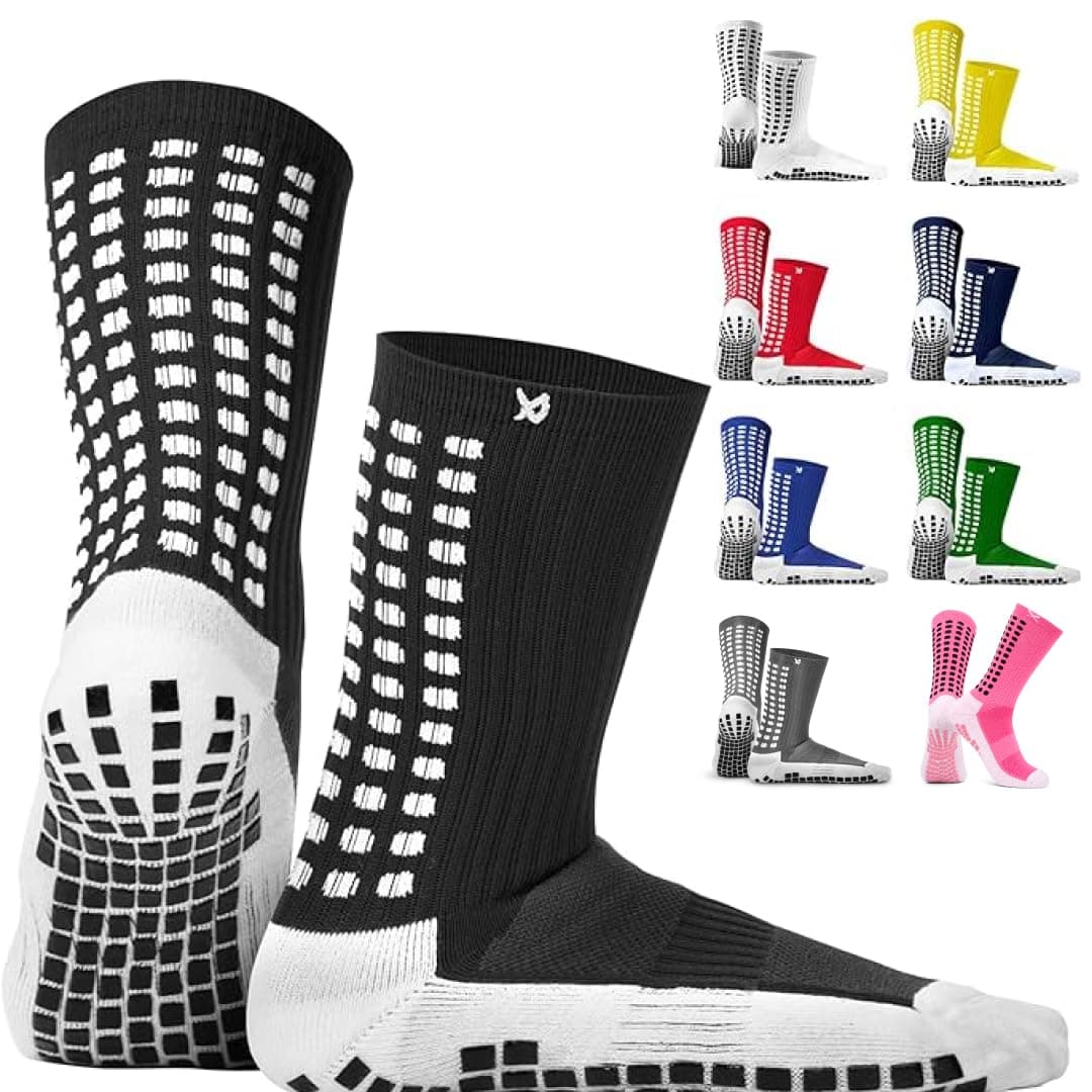 LUX Sports DualGrip Grip Socks, Black