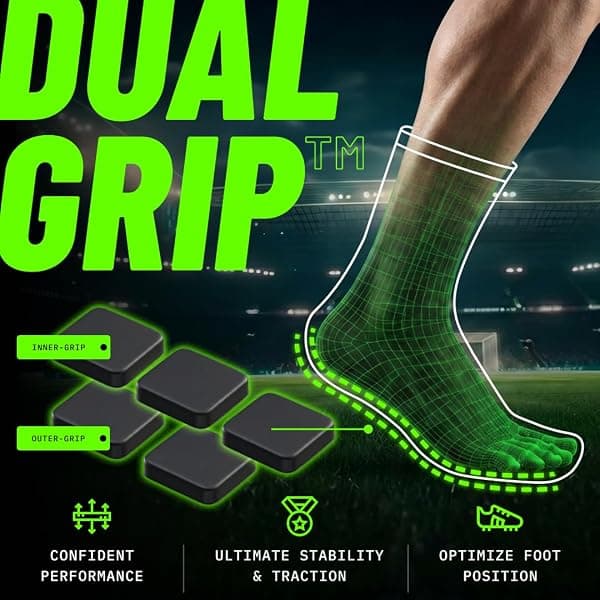 LUX Sports DualGrip Grip Socks, Black — view 2 of 4