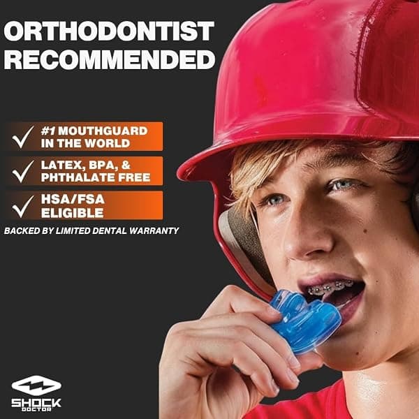 Shock Doctor Braces Mouth Guard, Youth, Pink — view 2 of 4