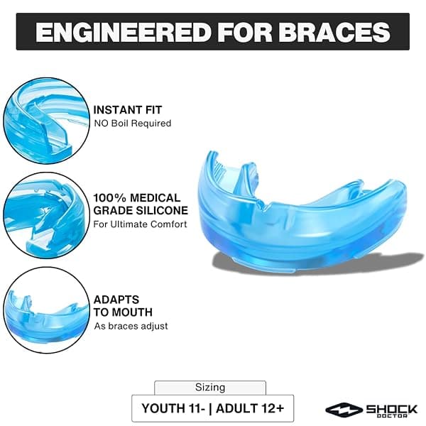 Shock Doctor Braces Mouth Guard, Youth, Pink — view 4 of 4