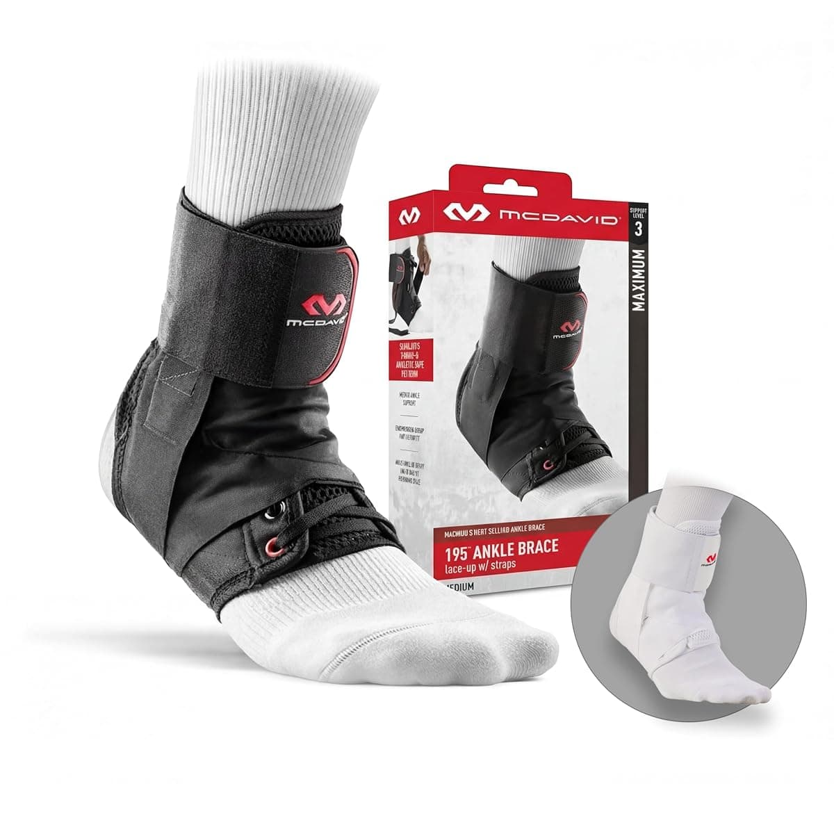 McDavid Lace-Up Ankle Brace, Medium