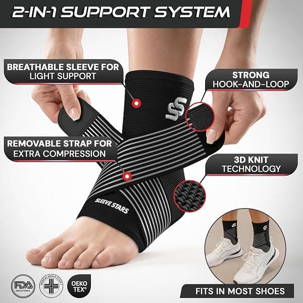 Sleeve Stars Ankle Brace with Strap, Medium — view 3 of 4