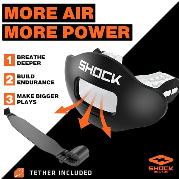 Shock Doctor Max AirFlow Lip Guard with Strap — view 2 of 4